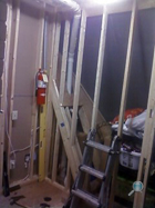 Start of bathroom framing Start of bathroom framing