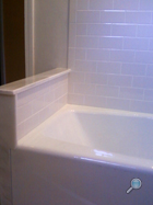 New bath tub & tile surround New bath tub & tile surround