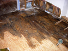 Flood damaged home before restoration Flood damaged home before restoration
