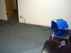 Fans & dehumidifiers are used during the water damage restoration process Fans & dehumidifiers are used during the water damage restoration process
