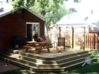 New wooden rectangular deck New wooden rectangular deck