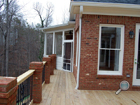 New wood & brick deck New wood & brick deck